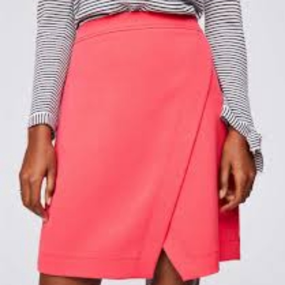 LOFT Dresses & Skirts - Loft Wrap Skirt in Bright Pink NWT